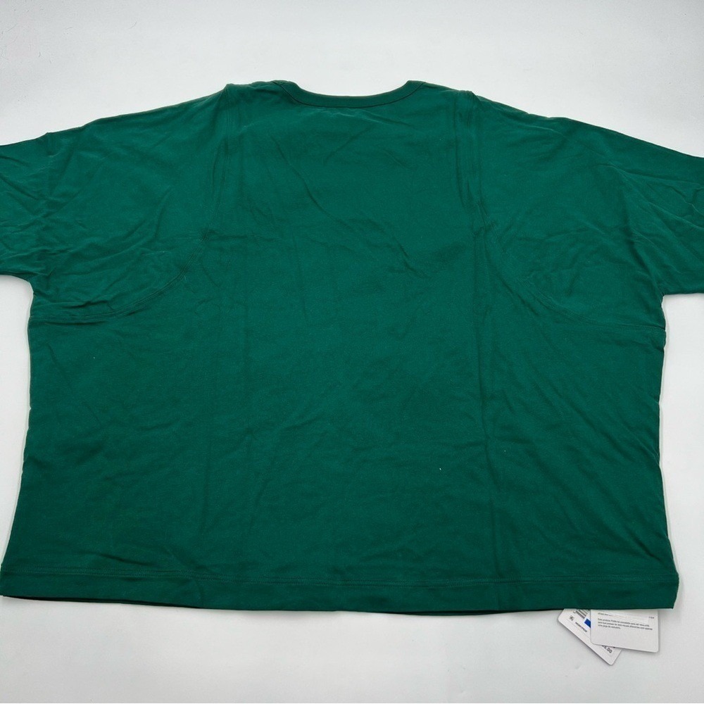 PUMA x Trophy Hunting Reversible Cropped T-Shirt Green cream Womens XL - Picture 5 of 10
